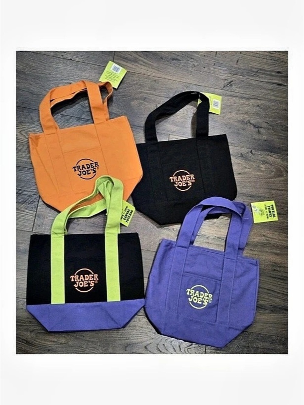 Trader Joe's Trick-or-Treat Mini Canvas Tote Bags